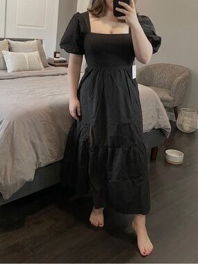 ASTR Tiered Poplin Maxi Dress NWT